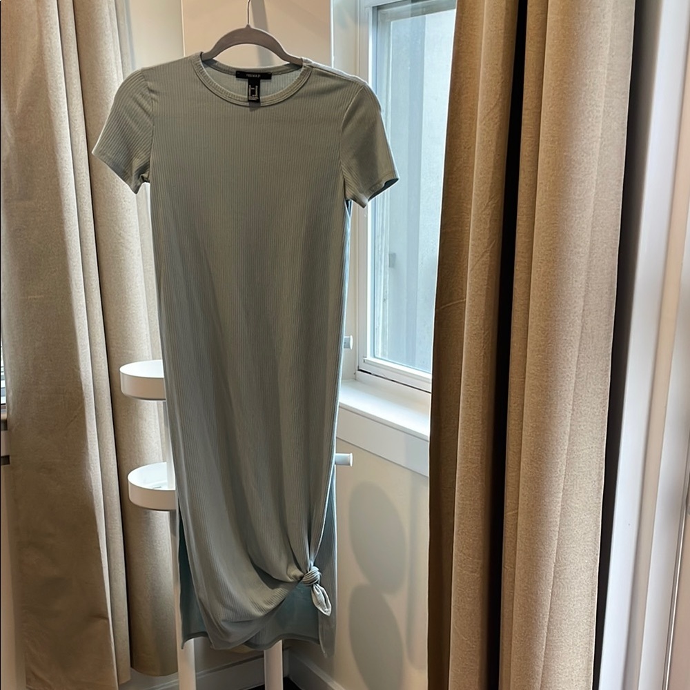 Teal bodycon Ribbed Dress